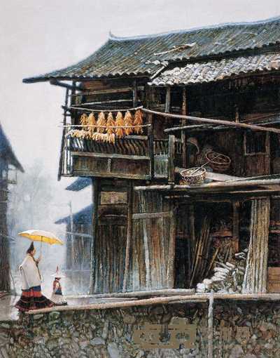 高小华 1998年作 回家 70.8×59.3cm